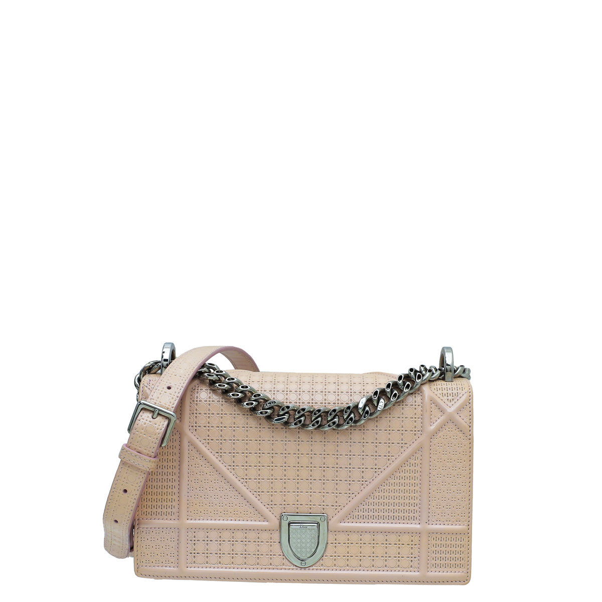 Christian Dior Cream Micro Cannage Diorama Flap Bag