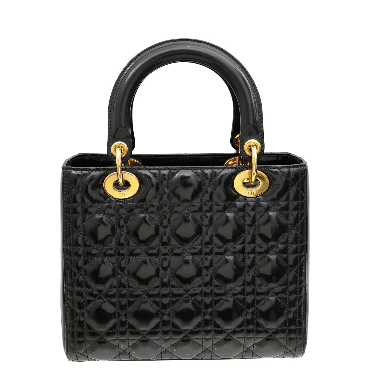 Christian Dior Black Lady Dior Medium Bag
