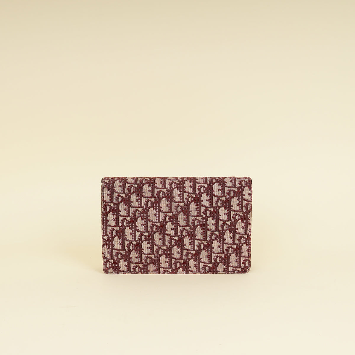 Christian Dior Burgundy Oblique Saddle Chain Pouch
