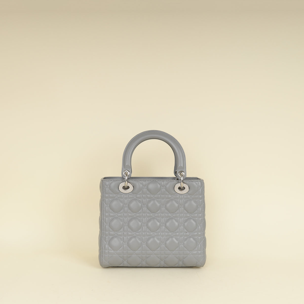 Christian Dior Gray Lady Dior Medium Bag