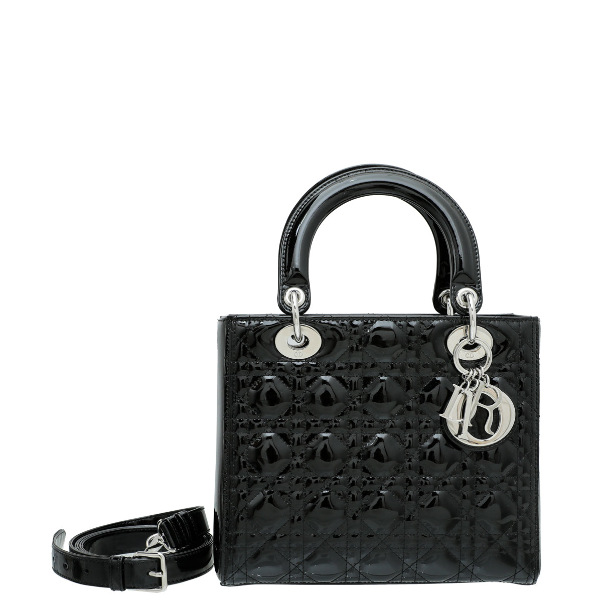 Christian Dior Black Lady Dior Medium Bag