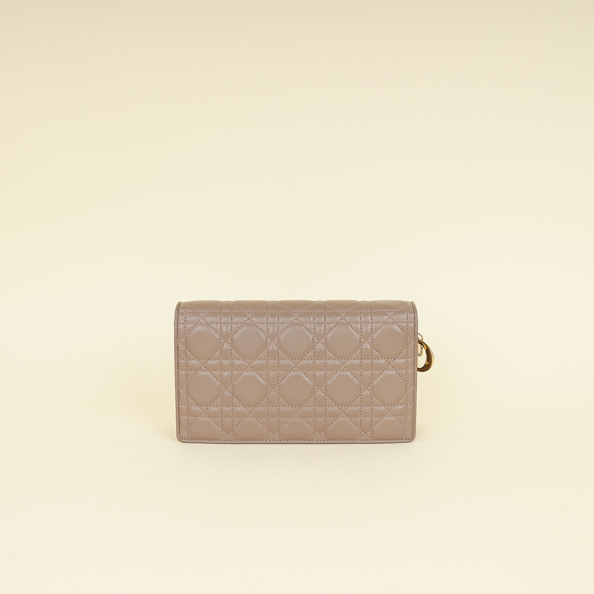 Christian Dior Etoupe Lady Dior Chain Pouch