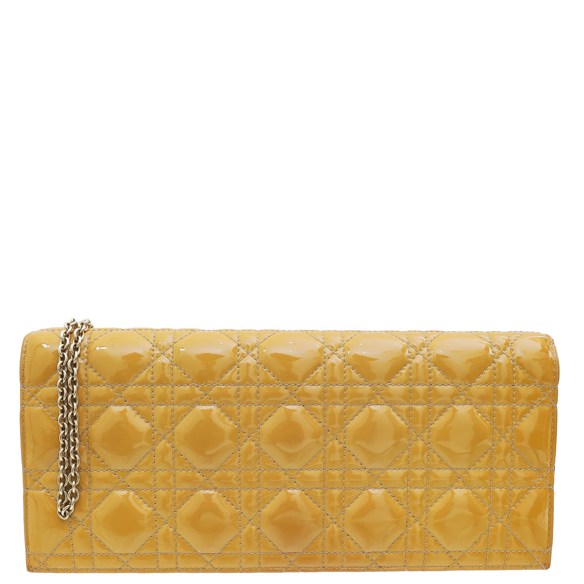 Christian Dior Beige Lady Dior Convertible Chain Clutch Bag