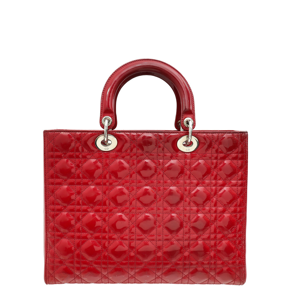 Christian Dior Red Lady Dior Large Bag