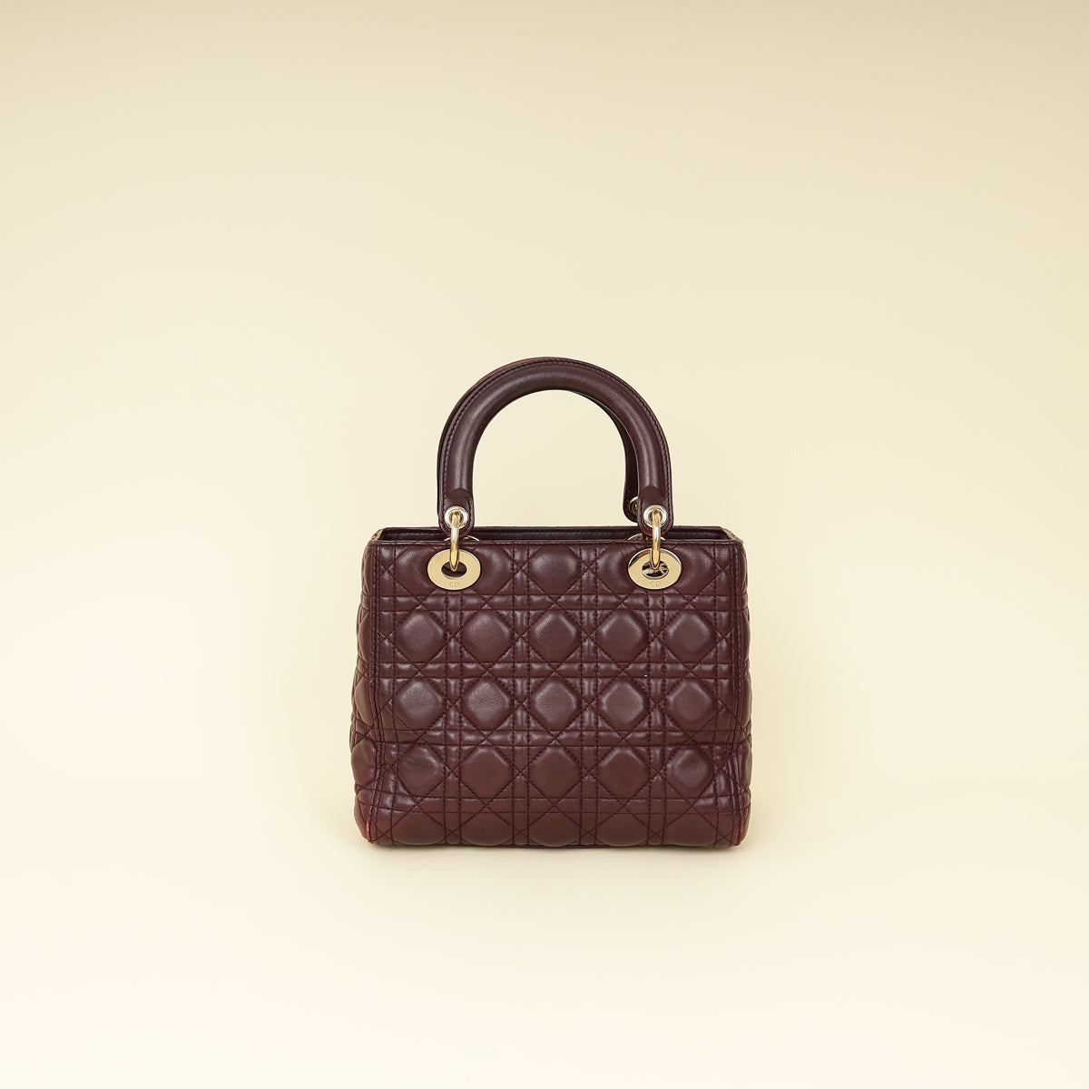 Christian Dior Burgundy Lady Dior Medium Bag