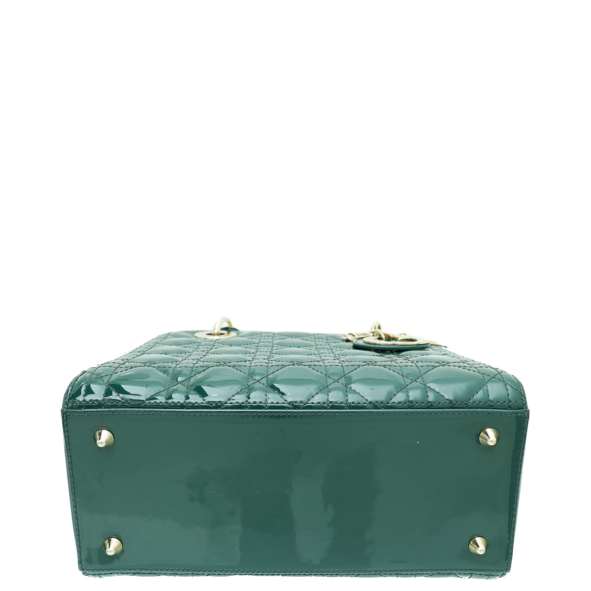 Christian Dior Green Lady Dior Medium Bag