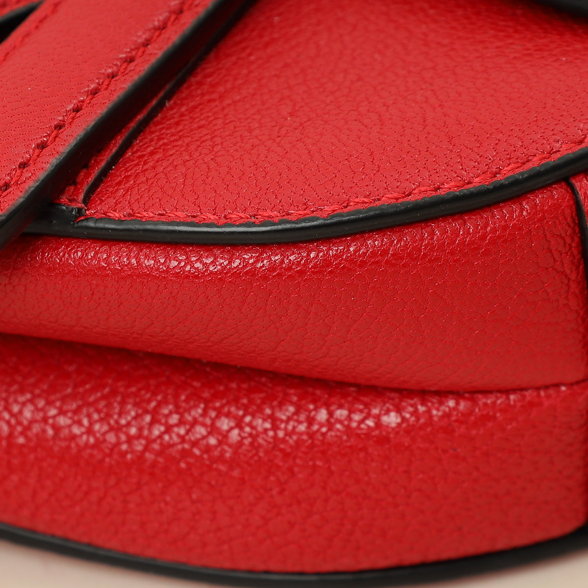 Christian Dior Red Micro Saddle Bag