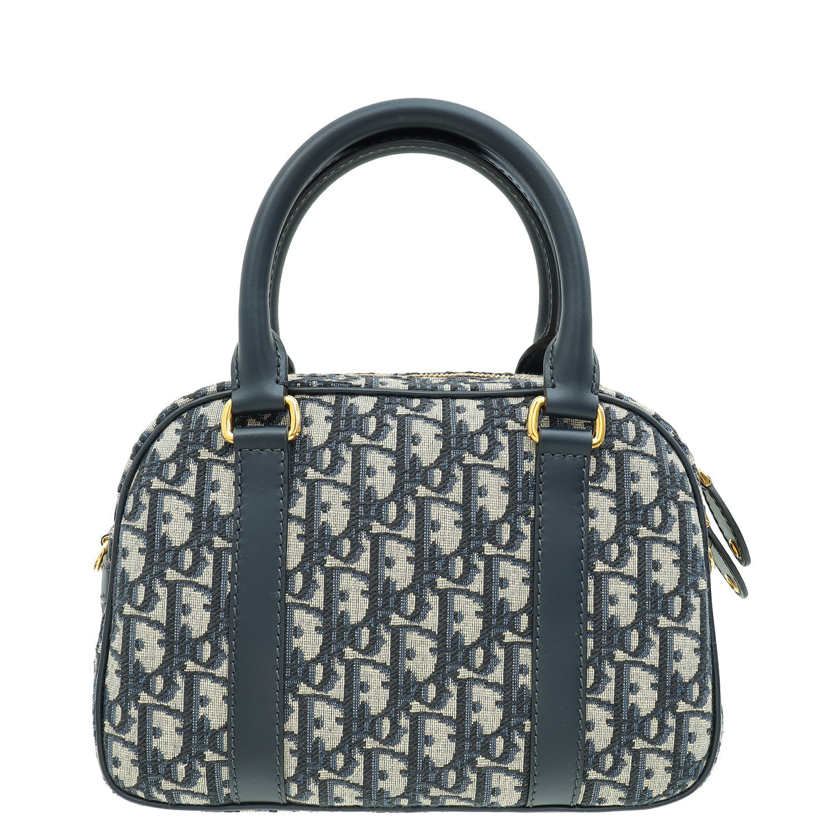 Christian Dior Blue Oblique D-Vibe Bowling Medium Bag