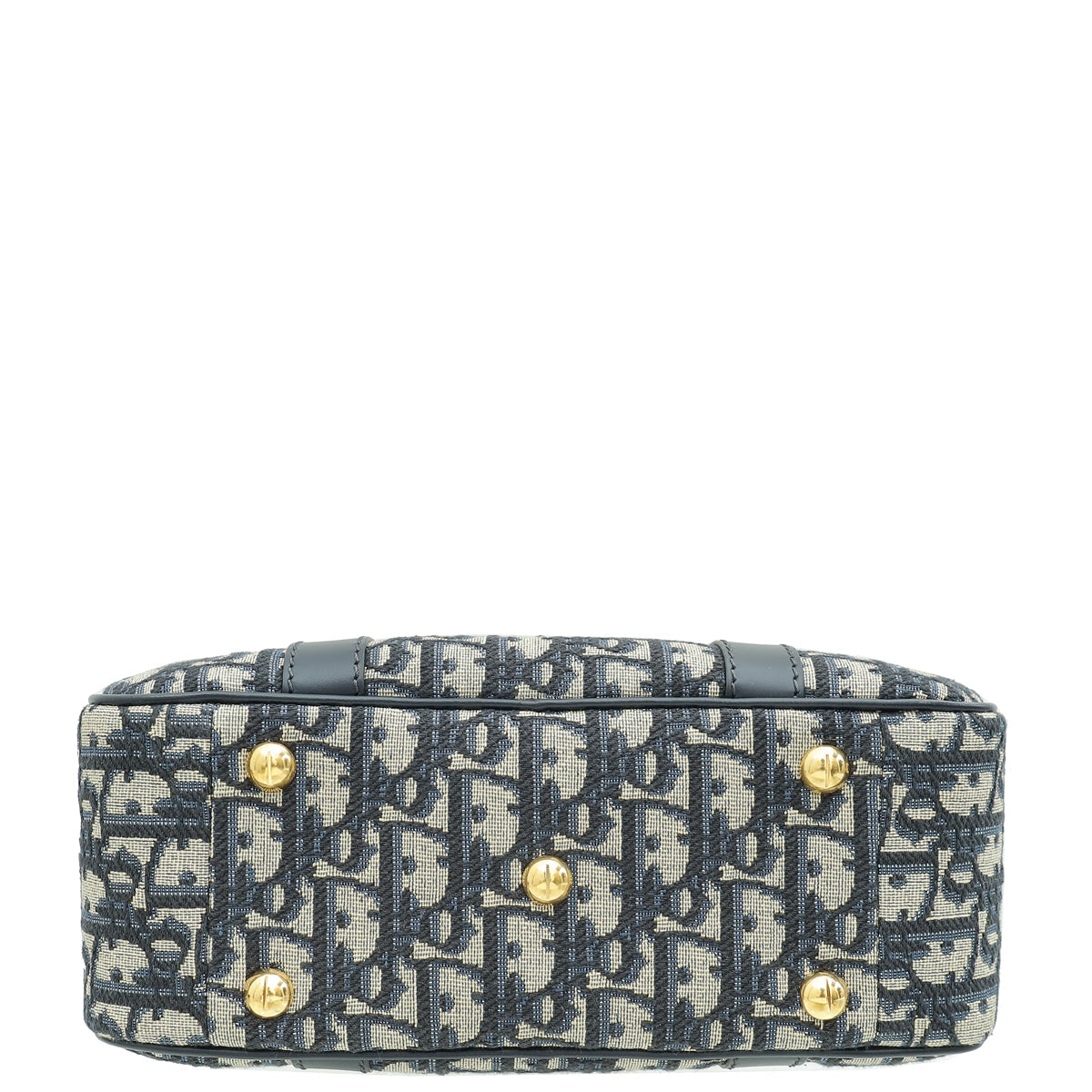 Christian Dior Blue Oblique D-Vibe Bowling Medium Bag