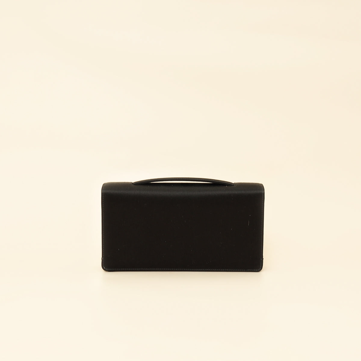 Christian Dior Black D-Bee Satin Evening Clutch Bag