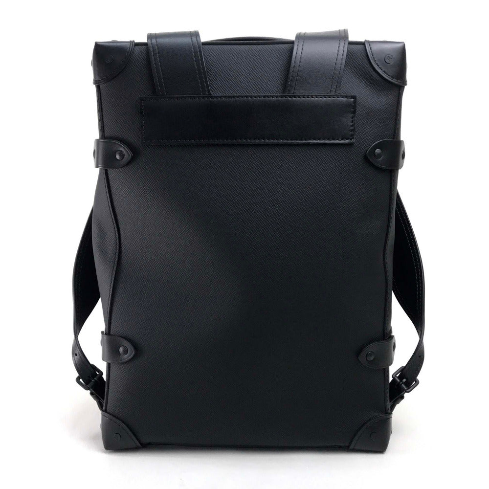 LOUIS VUITTON Backpack Taiga Leather black taiga rainbow Soft Trunk Backpack PM