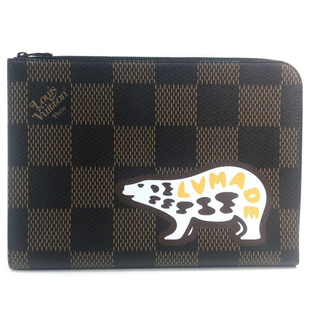 LOUIS VUITTON Clutch bag Damier canvas Brown Damier Giant Pochette Jules