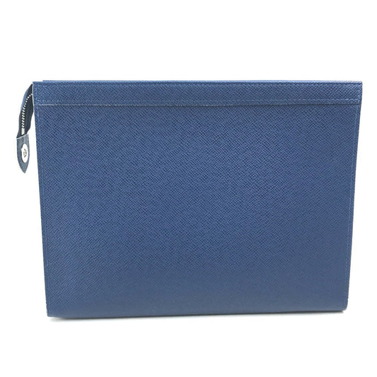 LOUIS VUITTON business bag M30399 Taiga Leather blue Taiga Pochette Voyage MM mens
