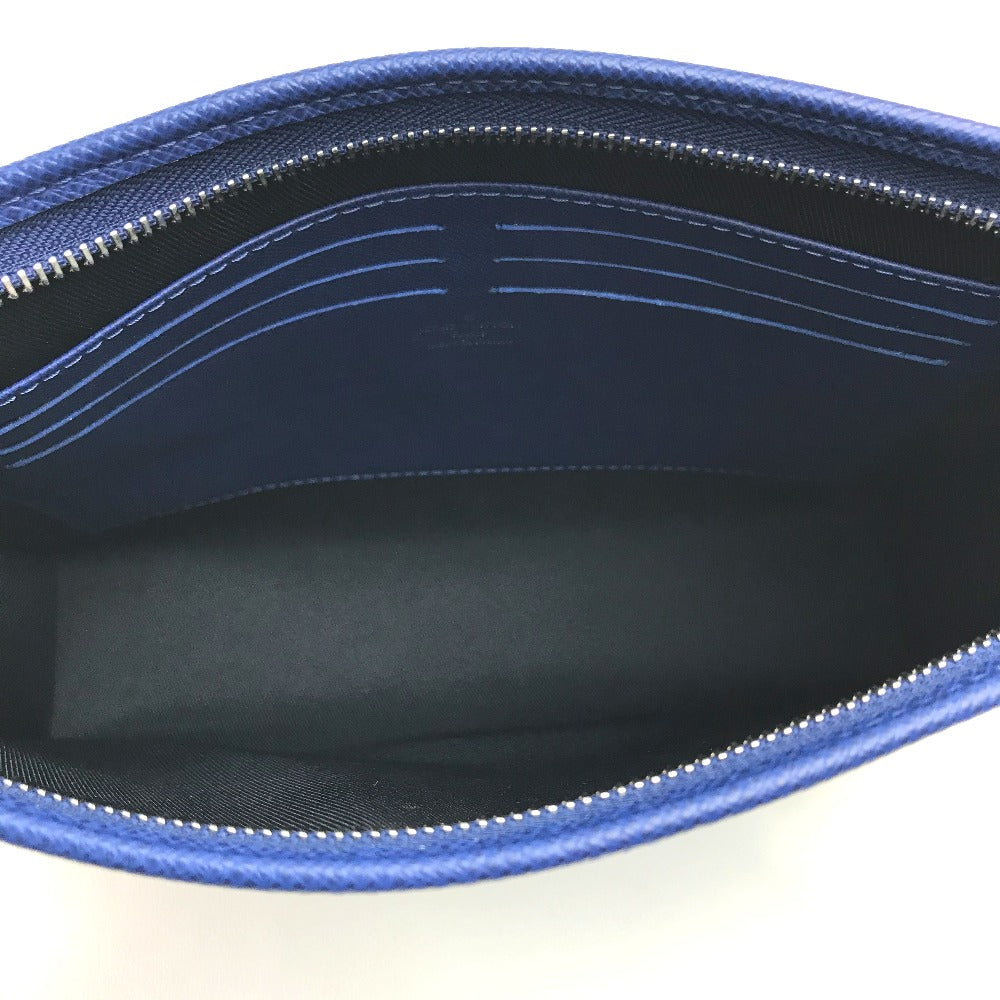 LOUIS VUITTON business bag M30399 Taiga Leather blue Taiga Pochette Voyage MM mens