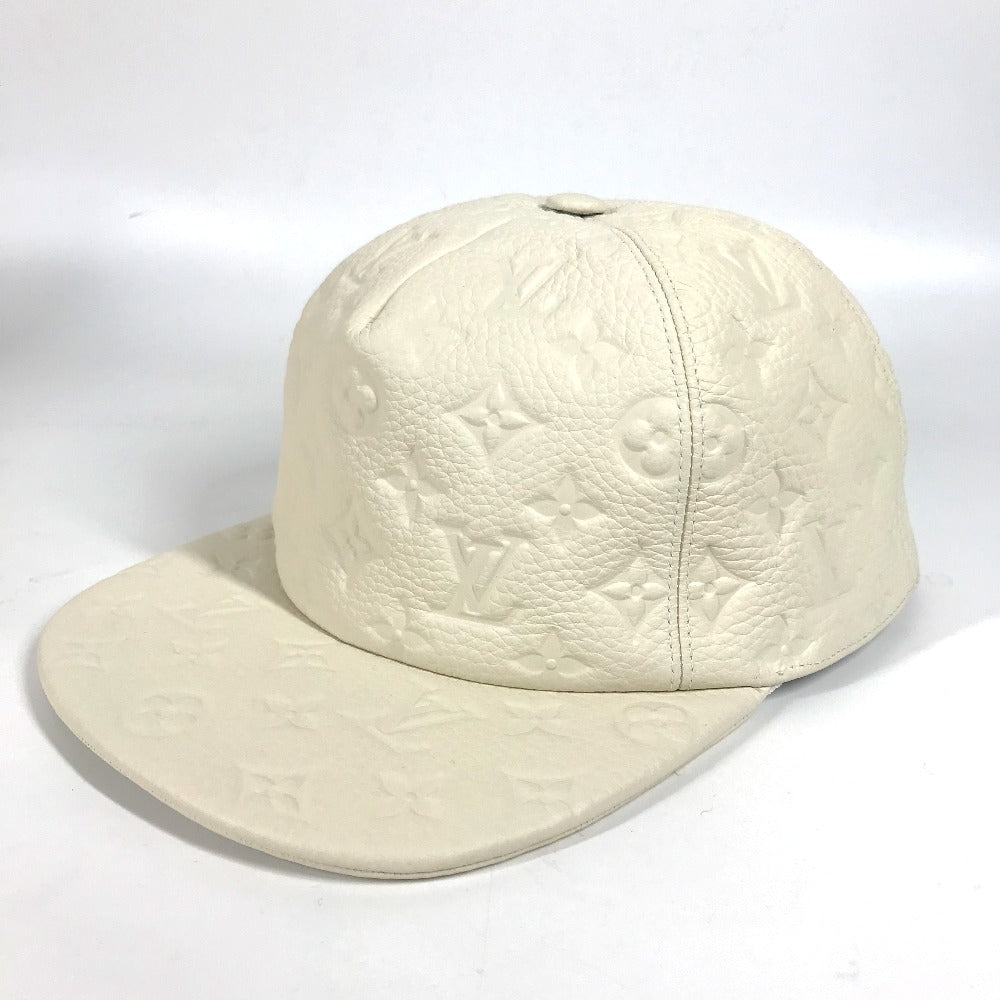 LOUIS VUITTON hat Monogram Ann Platt Leather white Monogram Ann Platt Casquette Quill 1.0 unisex(Unisex) TU