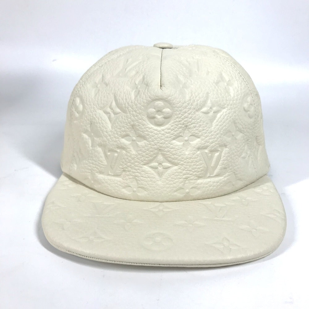 LOUIS VUITTON hat Monogram Ann Platt Leather white Monogram Ann Platt Casquette Quill 1.0 unisex(Unisex) TU