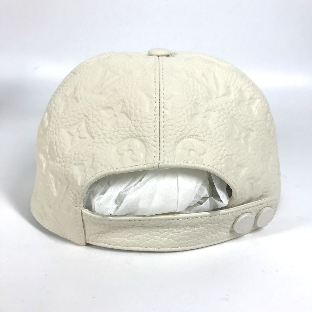 LOUIS VUITTON hat Monogram Ann Platt Leather white Monogram Ann Platt Casquette Quill 1.0 unisex(Unisex) TU