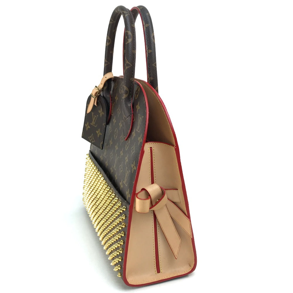 LOUIS VUITTON Handbag PVC, Monogram canvas Brown Monogram Studs iconoclast christian louboutin collaboration