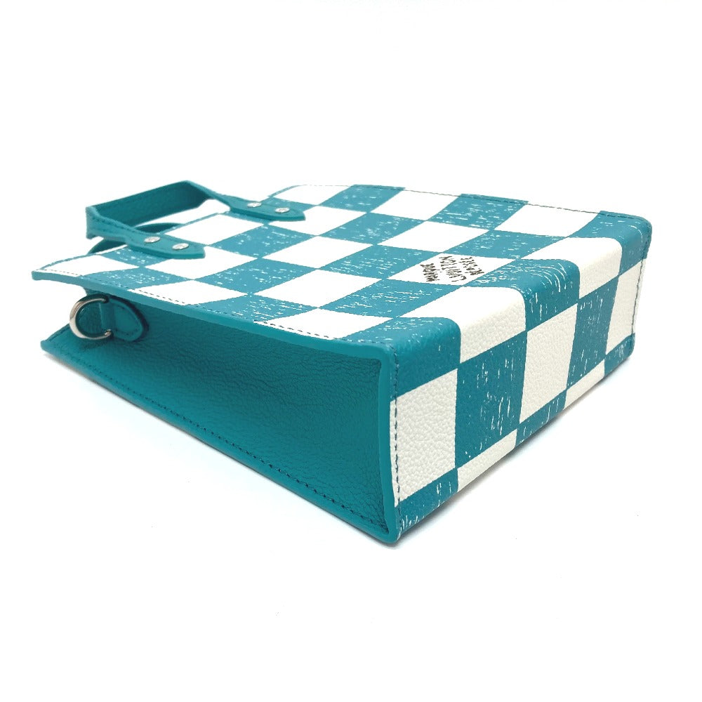 LOUIS VUITTON Shoulder Bag leather Blue type damier checkerboard Sac PlatXS