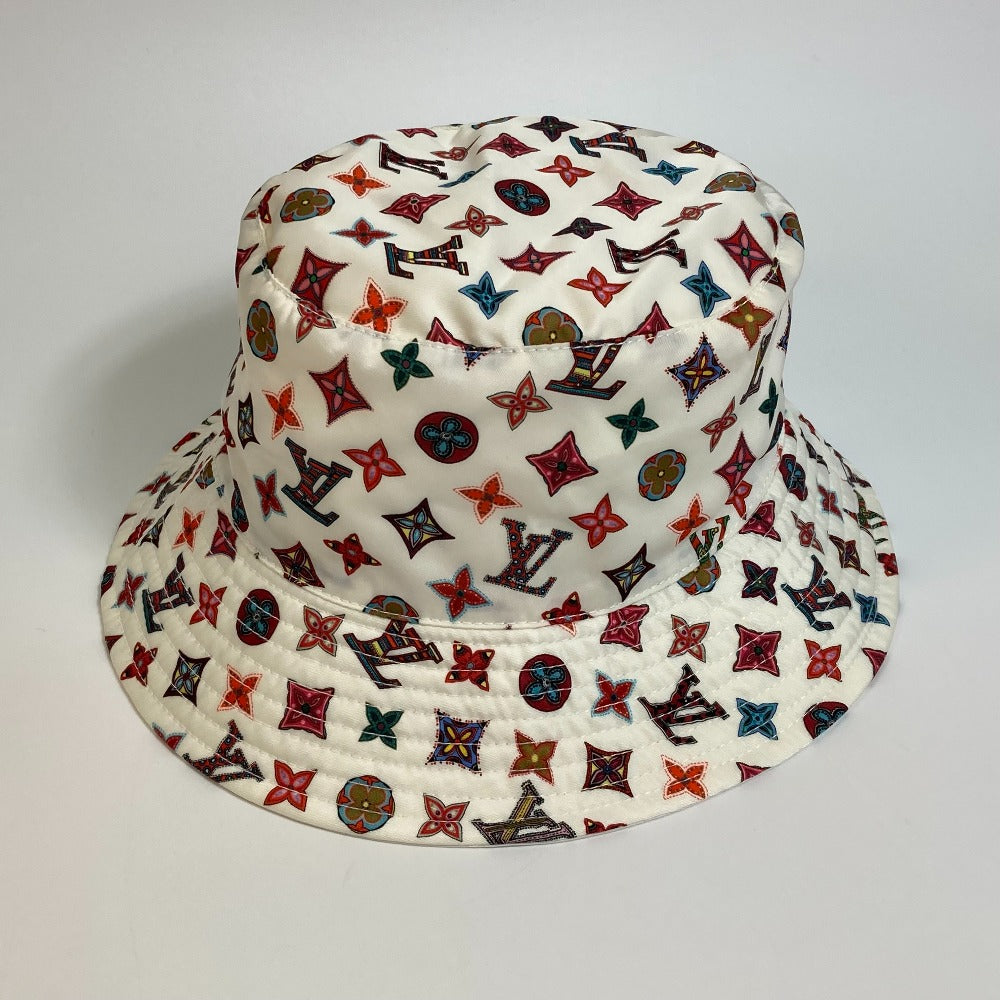 LOUIS VUITTON hat Nylon White x Multicolor Monogram Bob Lovely Gram unisex(Unisex) S