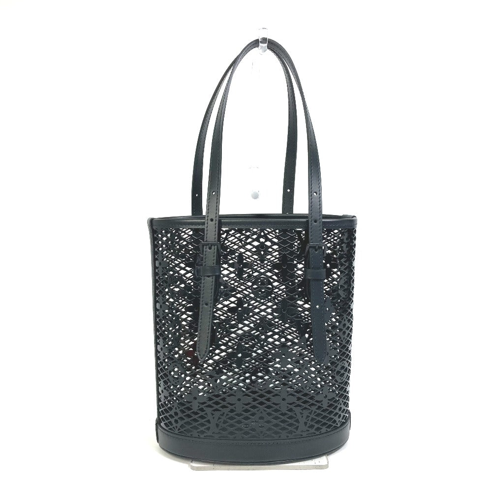 LOUIS VUITTON Shoulder Bag Plastic, Monogram Lace black Monogram Race Bucket PM