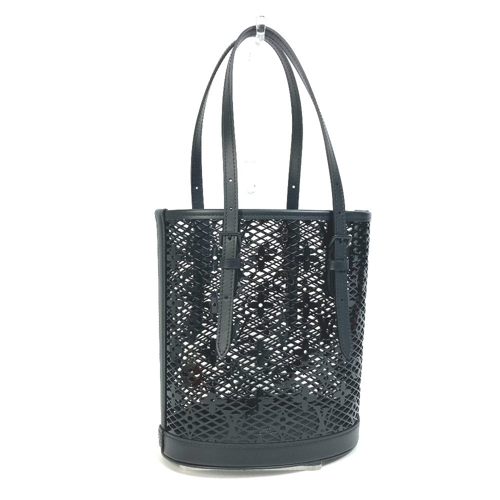 LOUIS VUITTON Shoulder Bag Plastic, Monogram Lace black Monogram Race Bucket PM