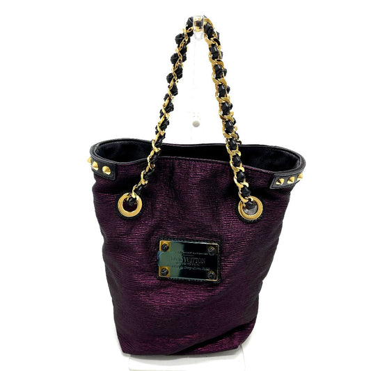 LOUIS VUITTON Tote Bag Canvas / leather Purple / Black Handbags/handbags Accessories of Deburju Neonoe Women