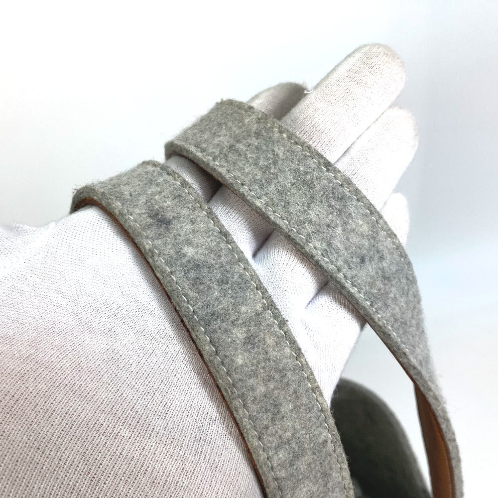 HERMES Tote Bag Felt, Leather gray Shoulder Bag Shoulder Bag Tote Bag Women