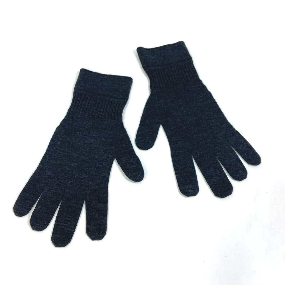 LOUIS VUITTON Glove Wool, Elastane Gray type Damier Grafitte Damier Gon Petit mens