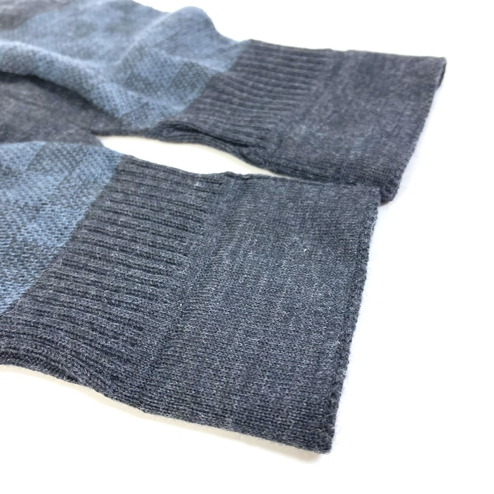 LOUIS VUITTON Glove Wool, Elastane Gray type Damier Grafitte Damier Gon Petit mens