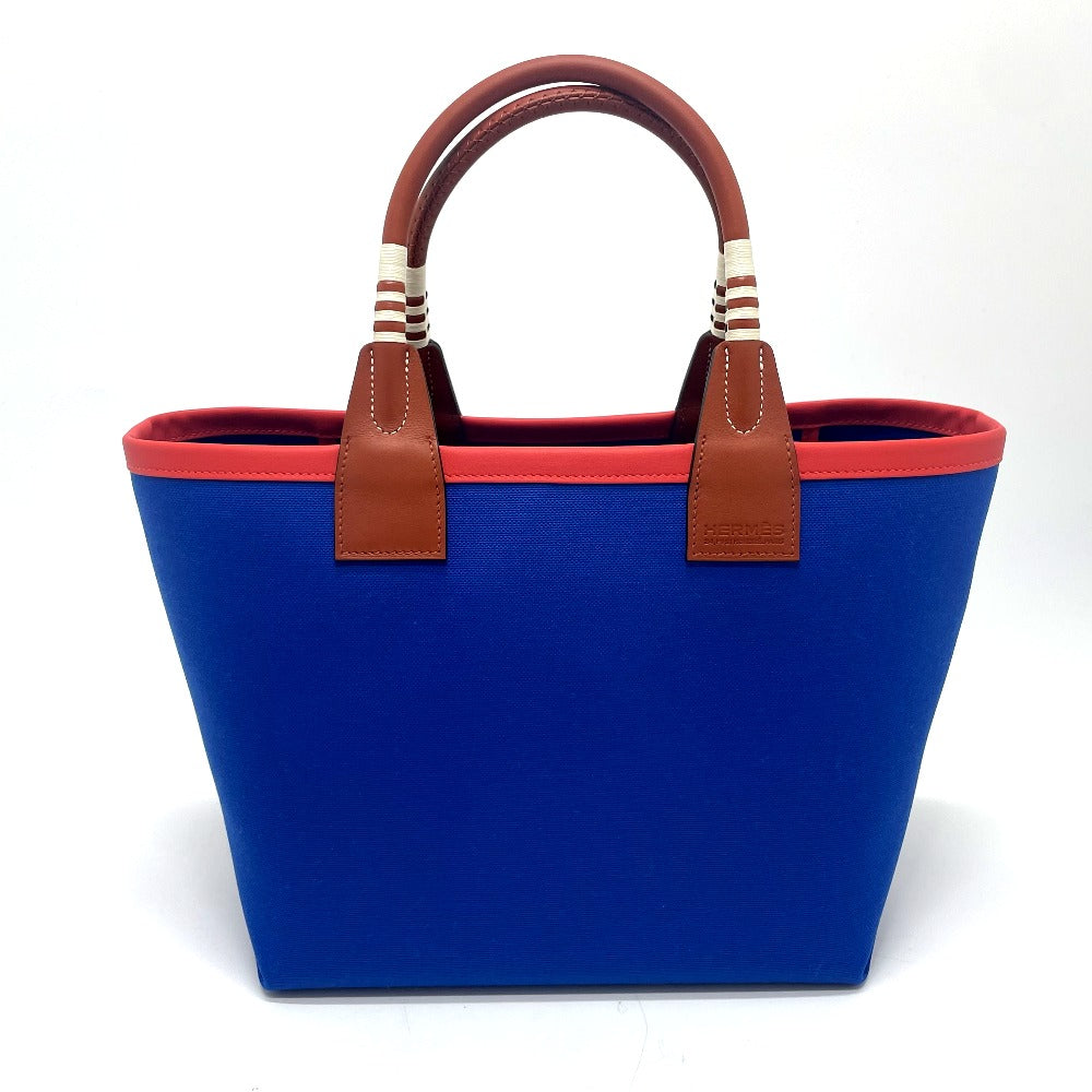 HERMES Handbag Toile H, Vaux Swift blue Steeple 25 Women
