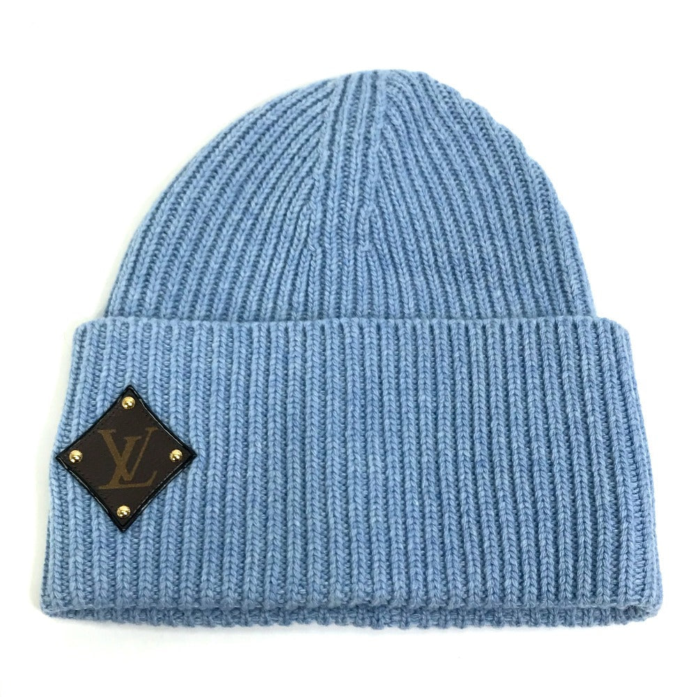 LOUIS VUITTON Knit hat wool blue Monogram Bonnet LV mens