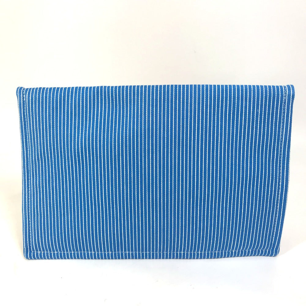 HERMES Pouch cotton blue flat Western Company GM Women