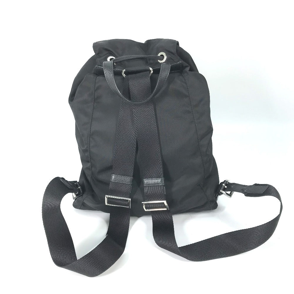 PRADA Backpack 1BZ032 Nylon / leather black With logo Triangle logo plate Women