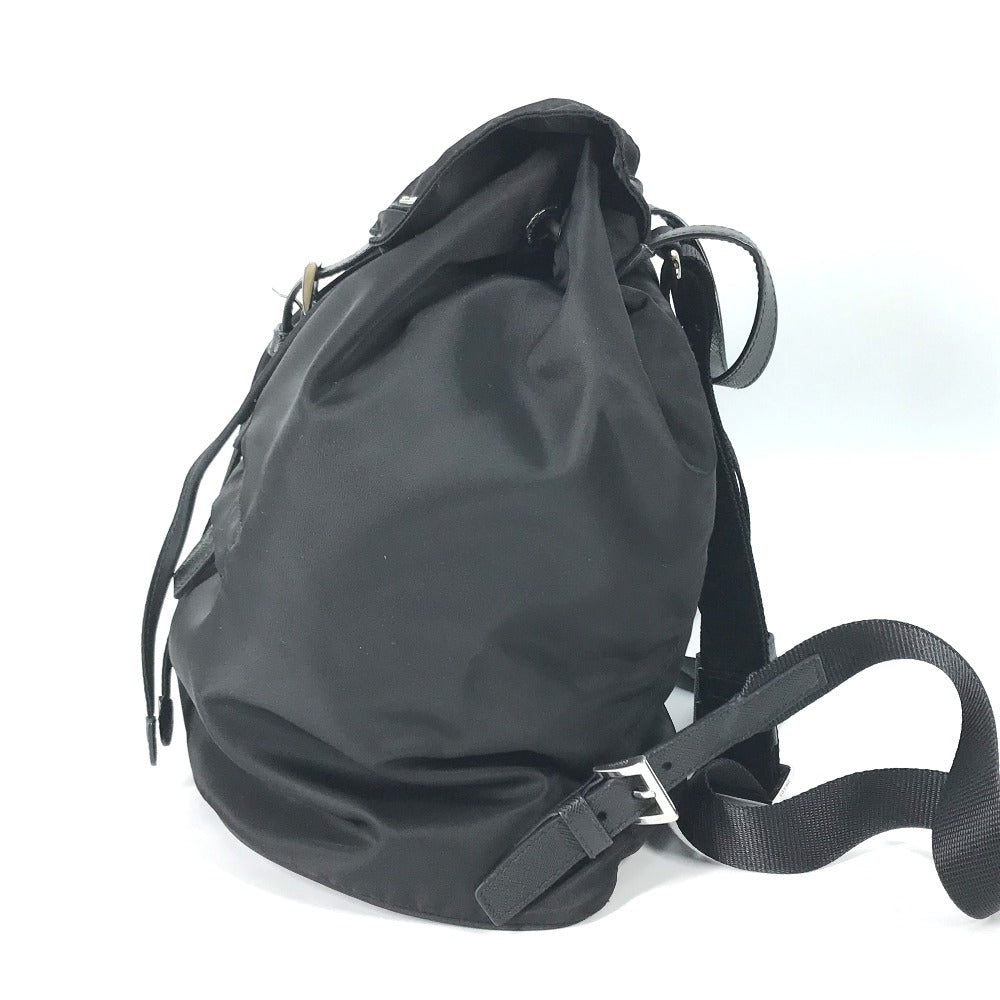 PRADA Backpack 1BZ032 Nylon / leather black With logo Triangle logo plate Women
