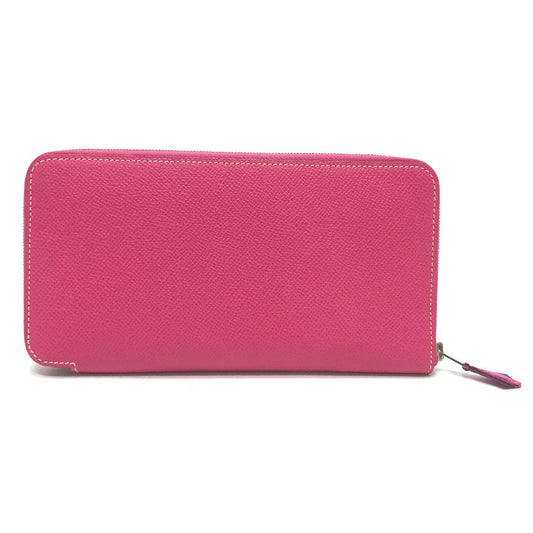 HERMES Long Wallet Purse Epsom pink Azap long silk in Women