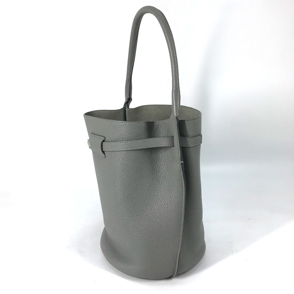 CELINE Handbag 187243 leather gray Shoulder bag with pouch Big bag Bucket Women
