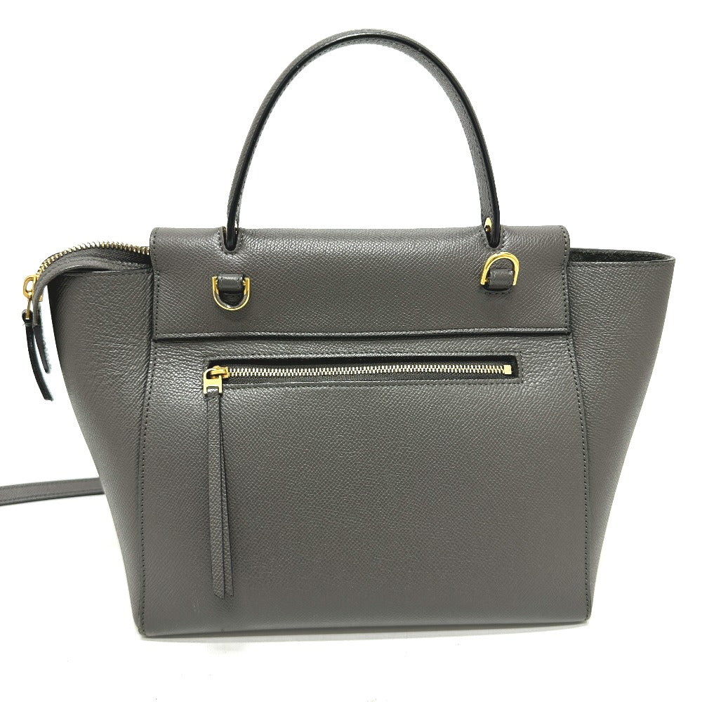 CELINE Handbag 189153 leather gray logo Belt bag micro Women