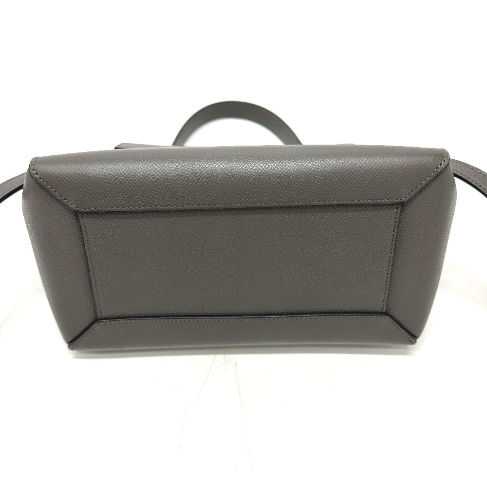 CELINE Handbag 189153 leather gray logo Belt bag micro Women