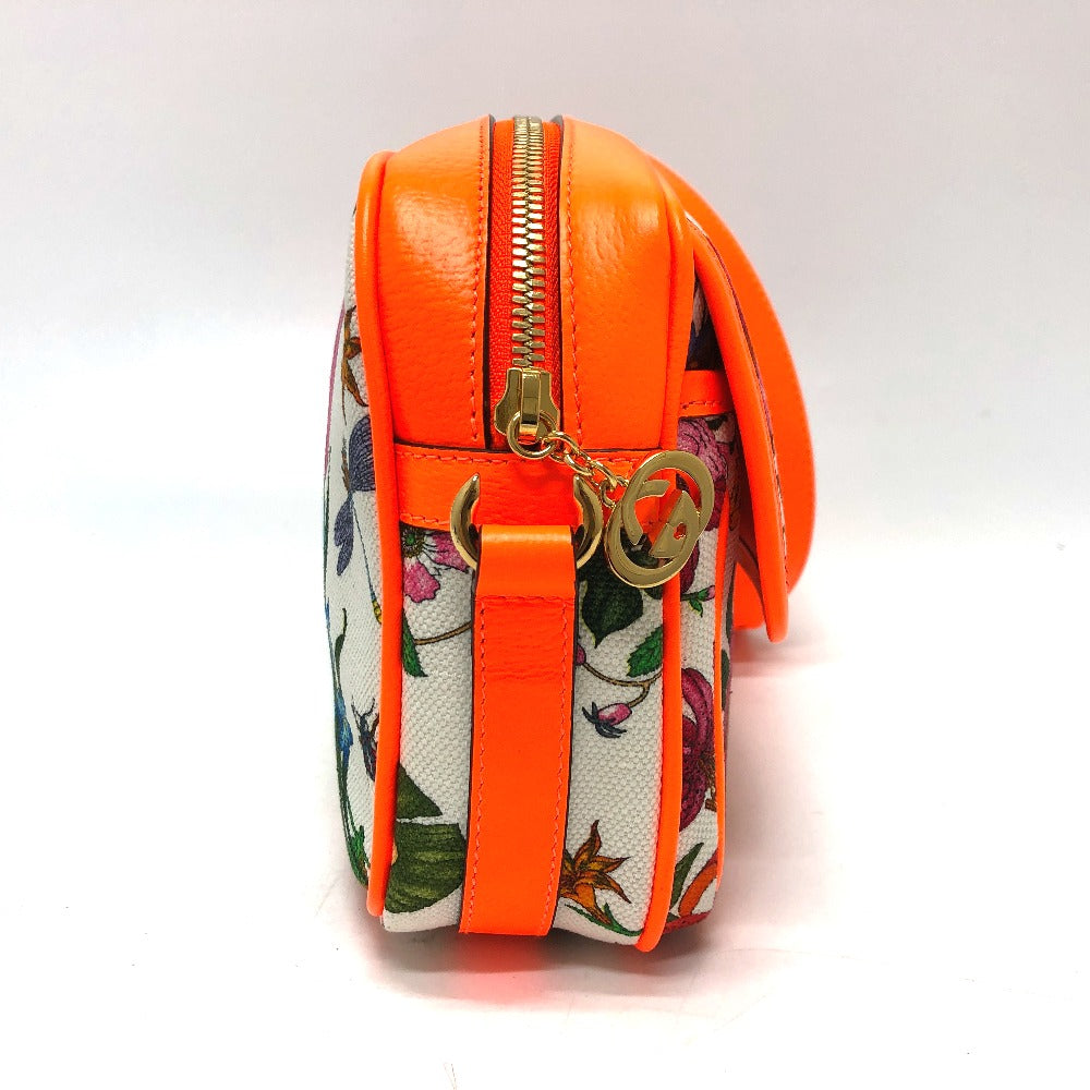 GUCCI Shoulder Bag 550147 Canvas / leather multicolor flora Women