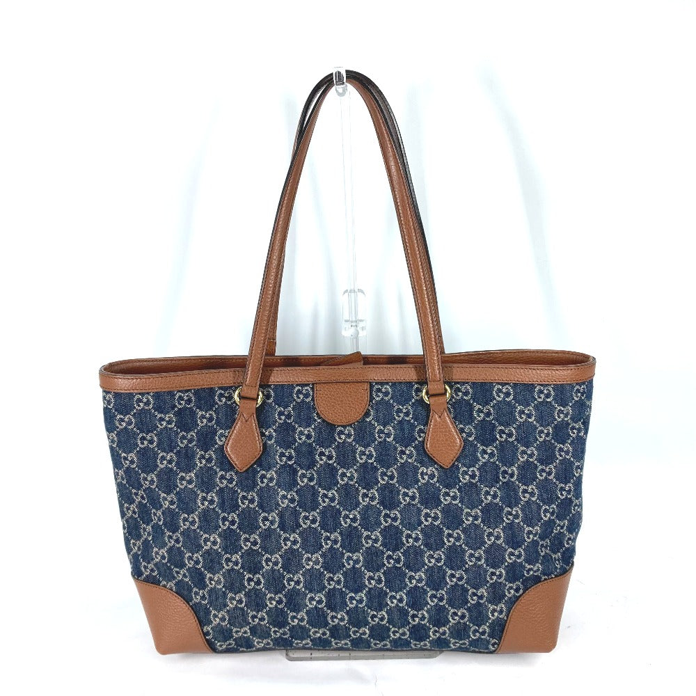 GUCCI Tote Bag 631685 denim blue Ophidia GG denim Medium tote Women
