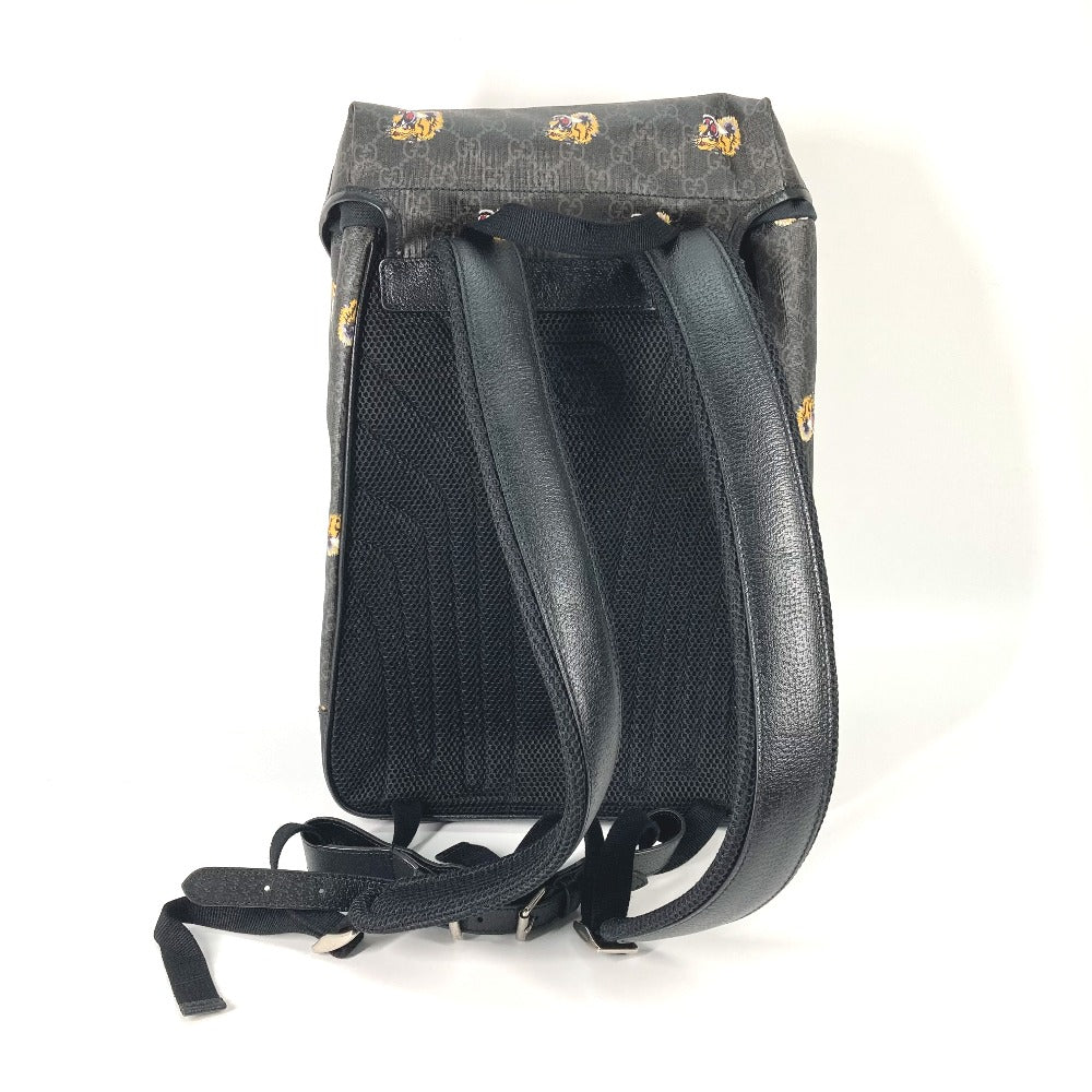GUCCI Backpack 696013 GG Supreme Canvas black Interlocking G Medium backpack mens