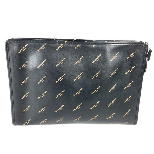 BALENCIAGA Clutch bag 443658 leather black Bag Bazaar porch mens