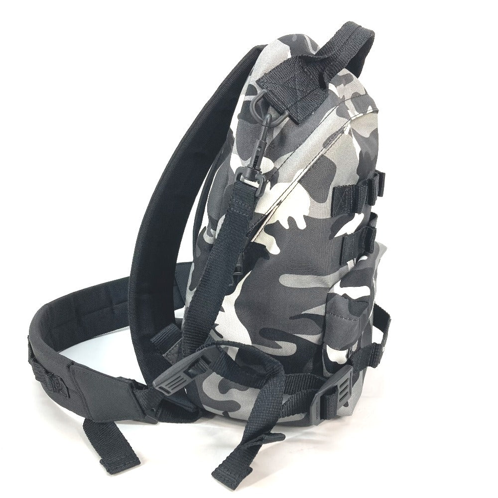 BALENCIAGA Backpack 6440312 canvas Gray x black Camouflage camouflage Army mens