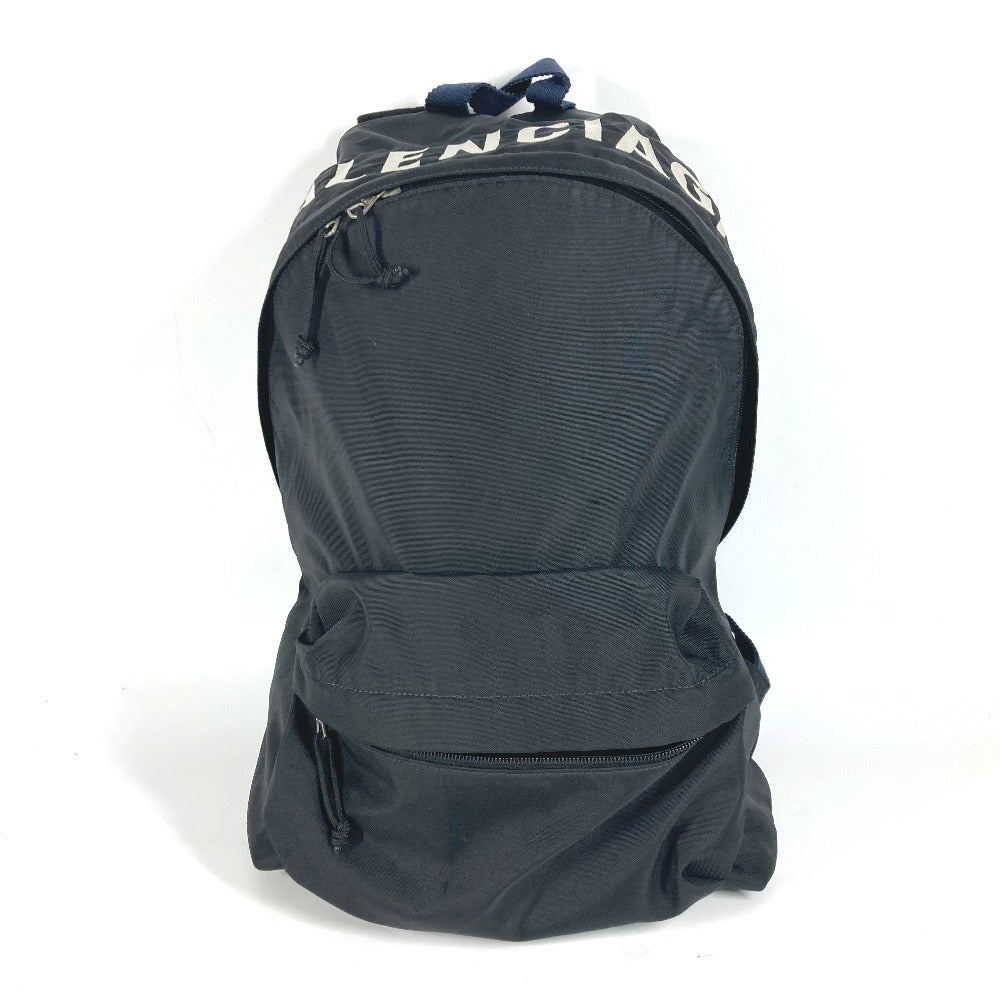 BALENCIAGA Backpack 507460 Nylon black By color Wheel logo mens