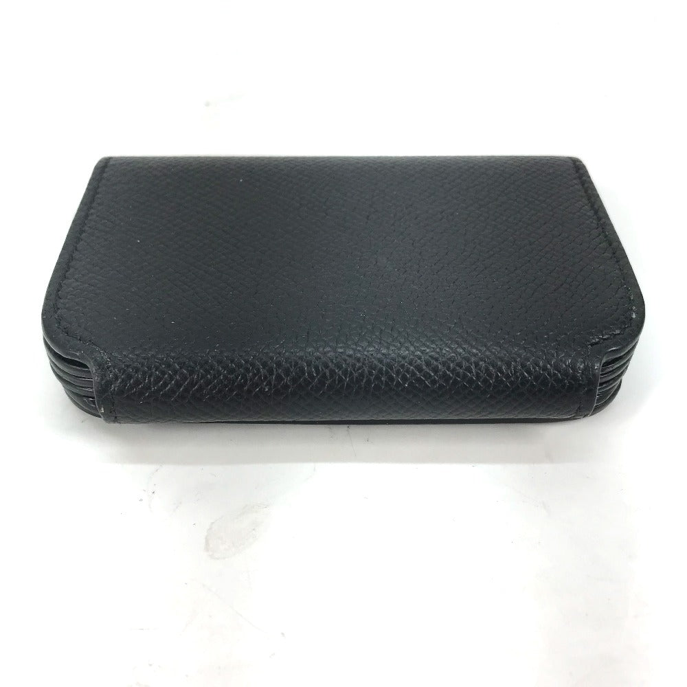 BALENCIAGA Card Case 594225 leather black Wallet logo Women
