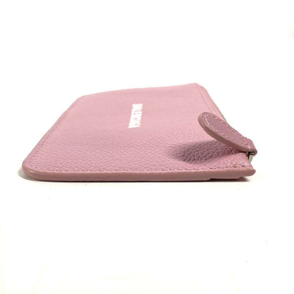 BALENCIAGA Coin case 637130 leather pink logo fragment case Women