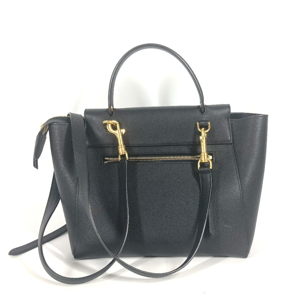 CELINE Handbag leather black Micro Tote Bag Belt bag Women