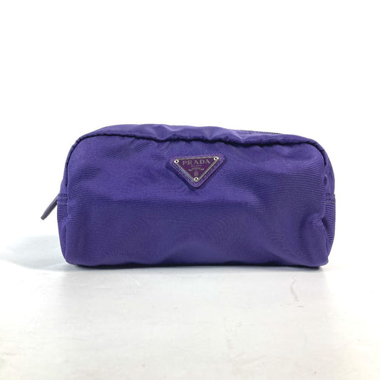 PRADA Pouch 1NA350 Nylon purple Triangle logo Women