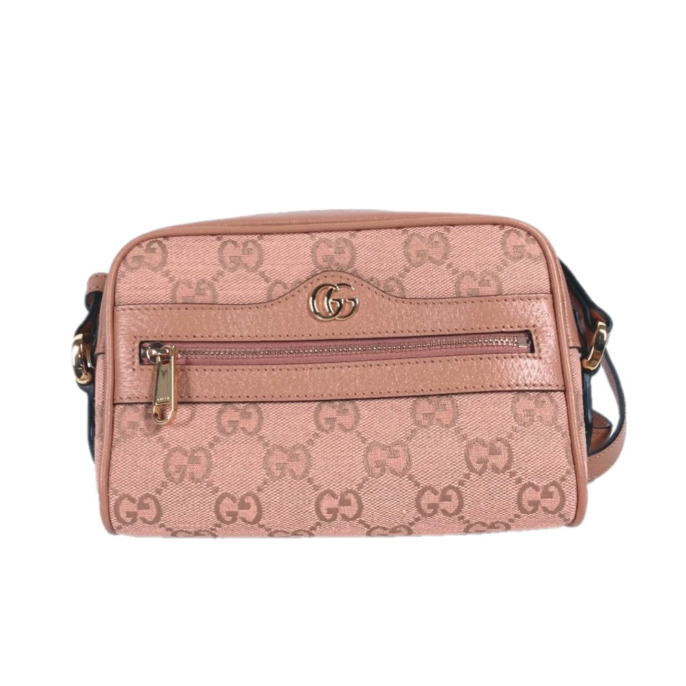 GUCCI Shoulder Bag 574493 Canvas / leather pink Crossbody GG Ophidia Women
